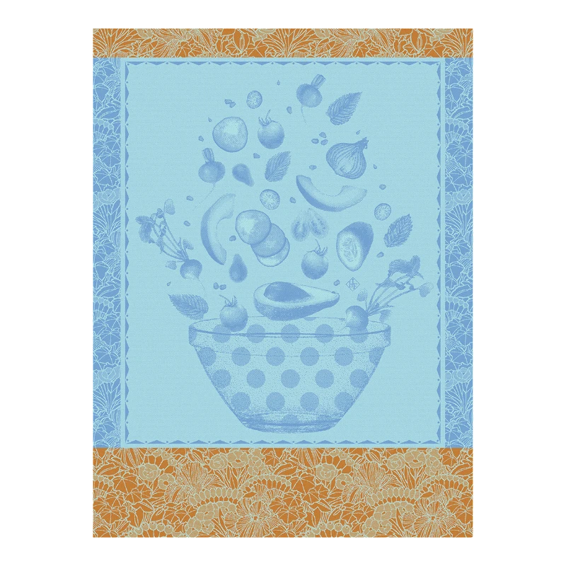 Tea towel Le Jacquard Francais Salade d Ete Bleuet 29253