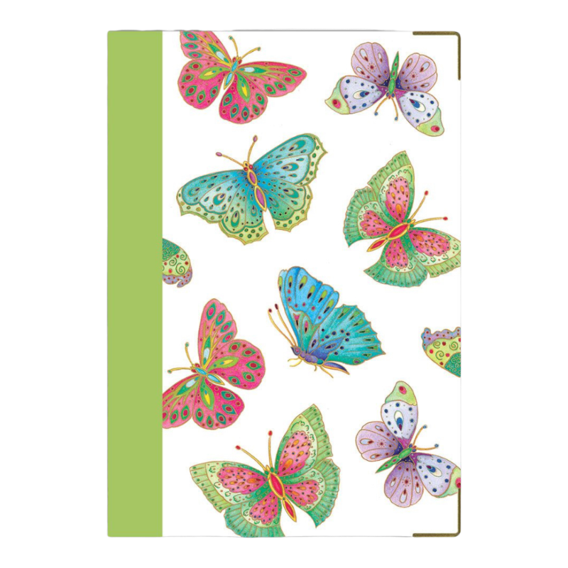 Caspari Jeweled Butterflies Notebook A5