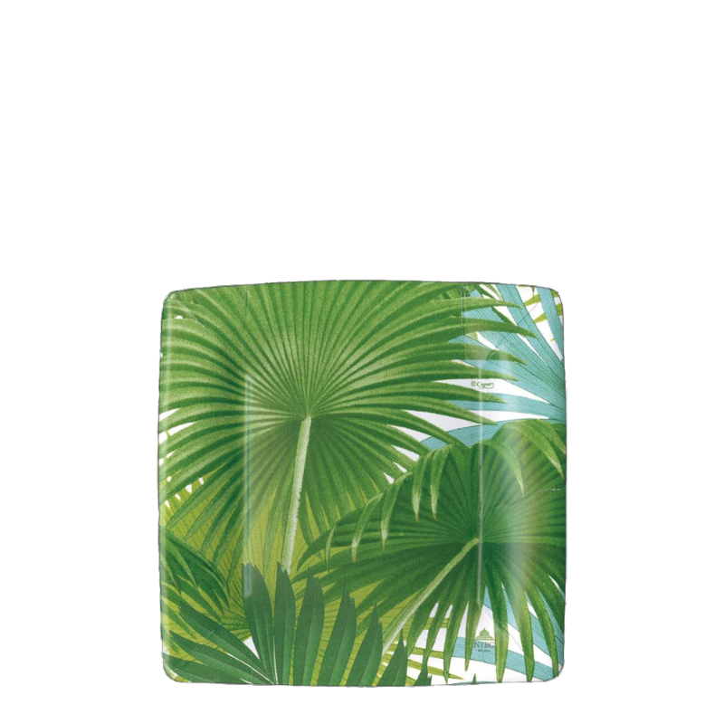 Caspari party plate cardboard plate Palm Fronds