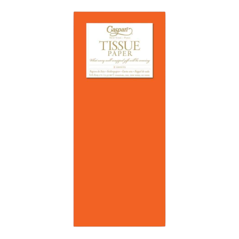 Tissue paper Caspari Orange Uni