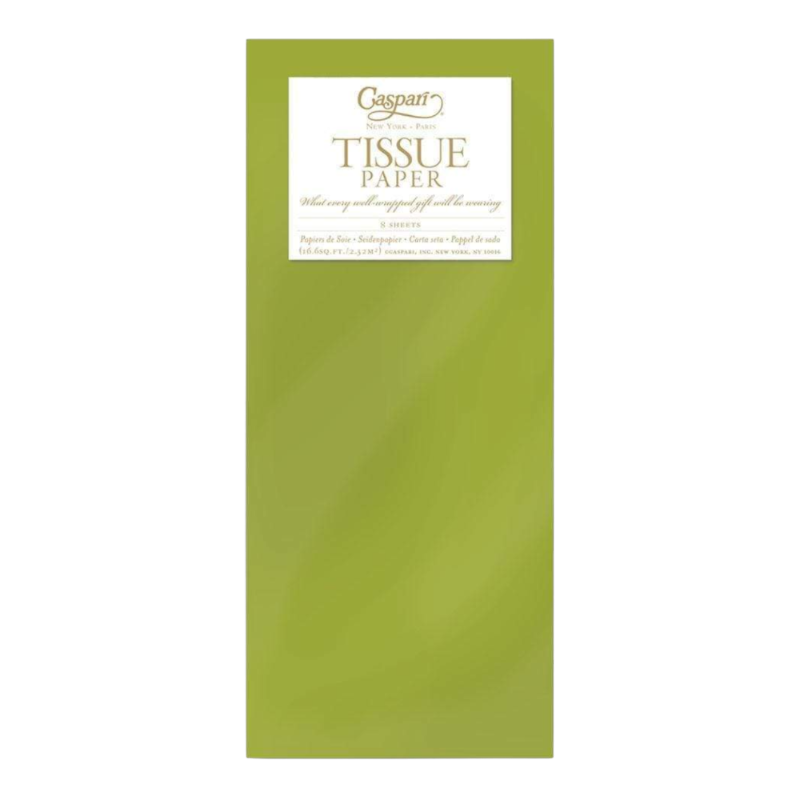 Tissue paper Caspari green Uni