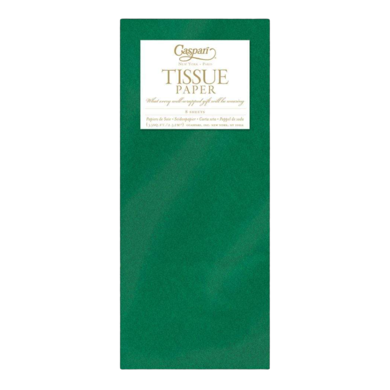 Tissue paper Caspari dark green Uni