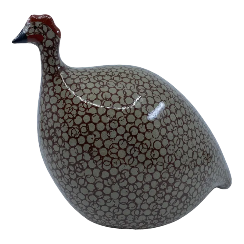 Ceramiques de Lussan Pintade Guinea Fowl Gray Bordeaux