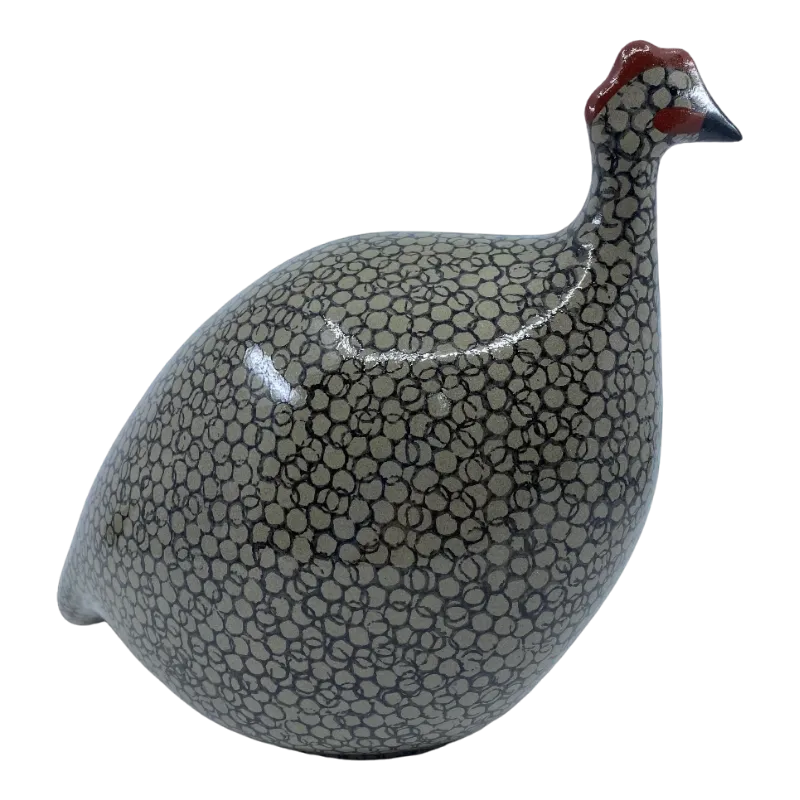 Ceramiques de Lussan Pintade Guinea Fowl Gray Black