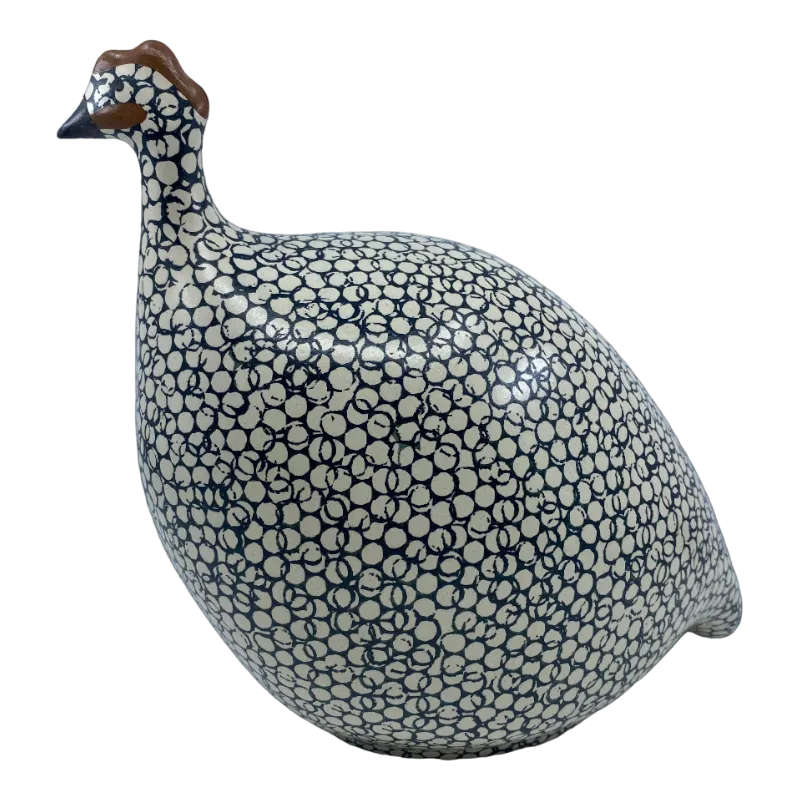  Ceramiques de Lussan Pintade Guinea Fowl White Green