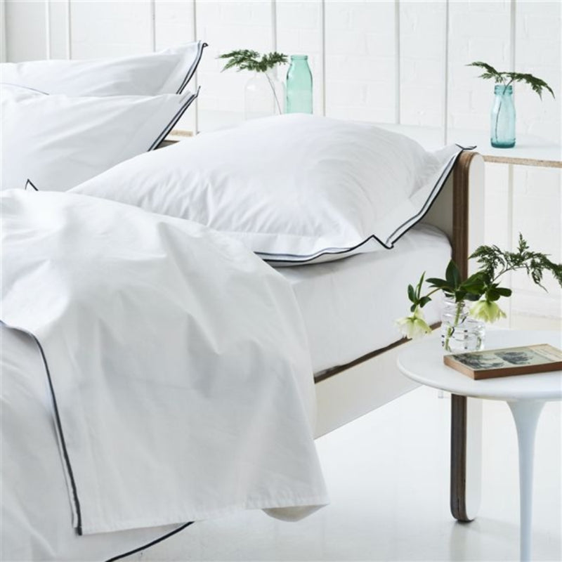 Designers Guild Astor Graphite Gray Bed linen 50 x 75 cm