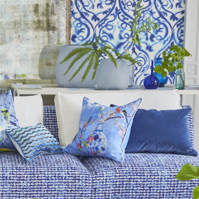 Designers Guild cushion Istoriato Cobalt Blue