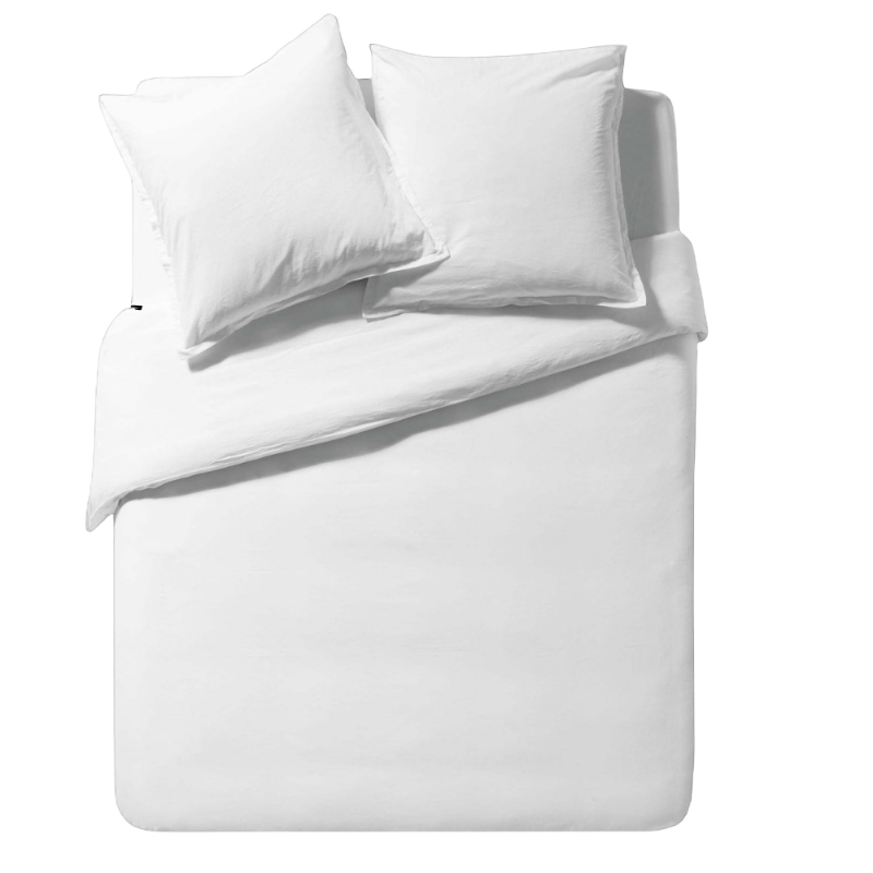 Essix Coton Lave Soft Line Blanc White Bed linen 65 x 65 cm