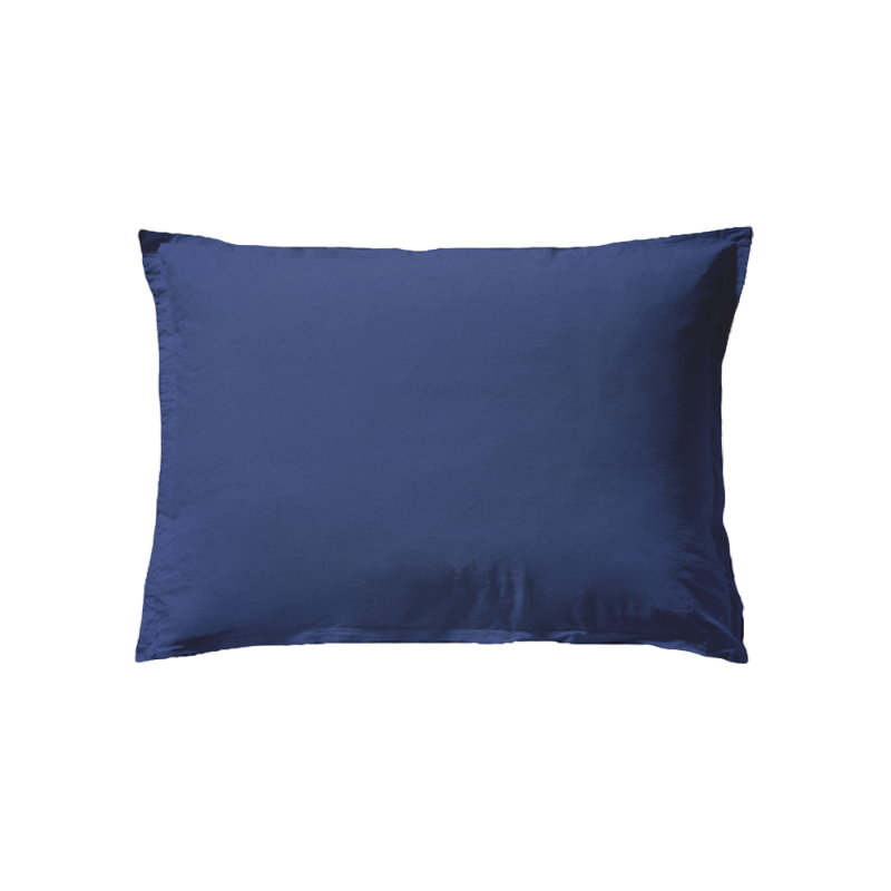 Essix Coton Lave Soft Line Bleu Nuit Dark blue Bed linen 50 x 70 cm