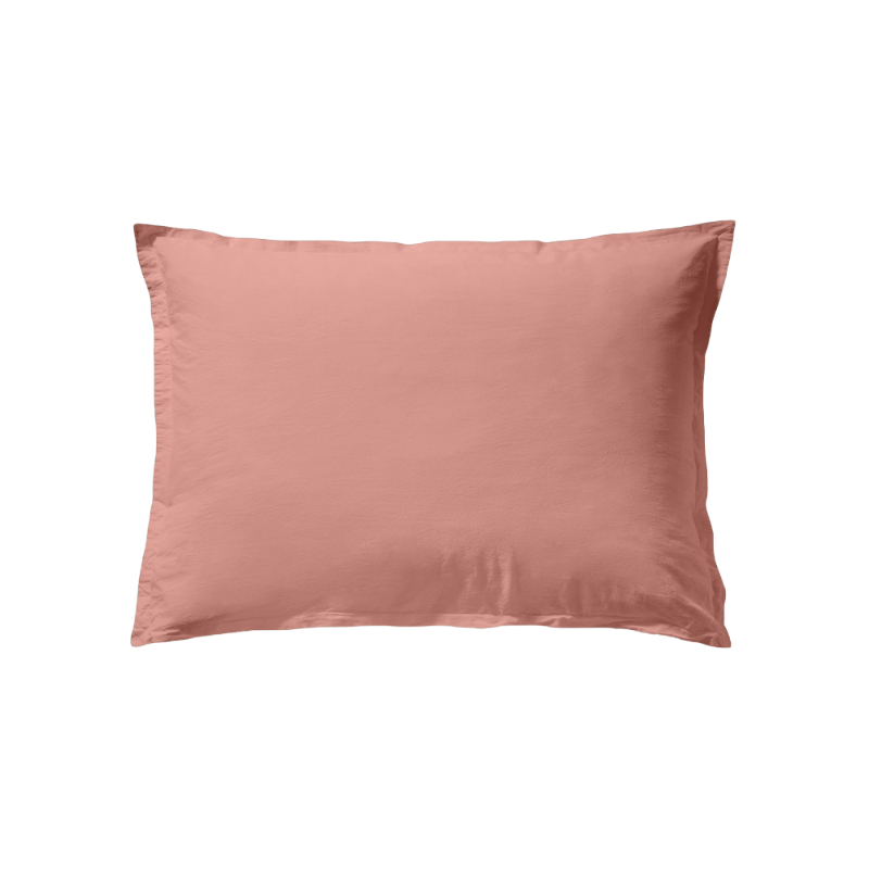 Essix Coton Lave Soft Line Terracotta Red Bed linen 50 x 70 cm
