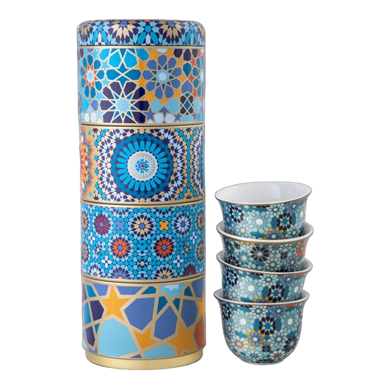 Images d'Orient espresso mug crockery tin Moucharabieh Blue