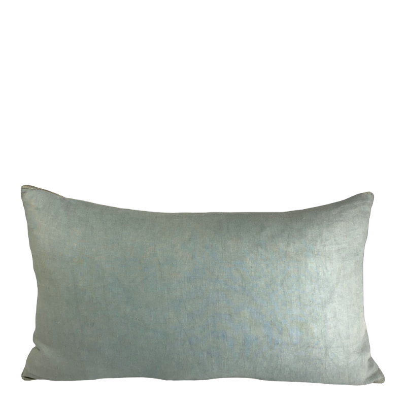 Iosis cushion Uni Lin Linen Blue