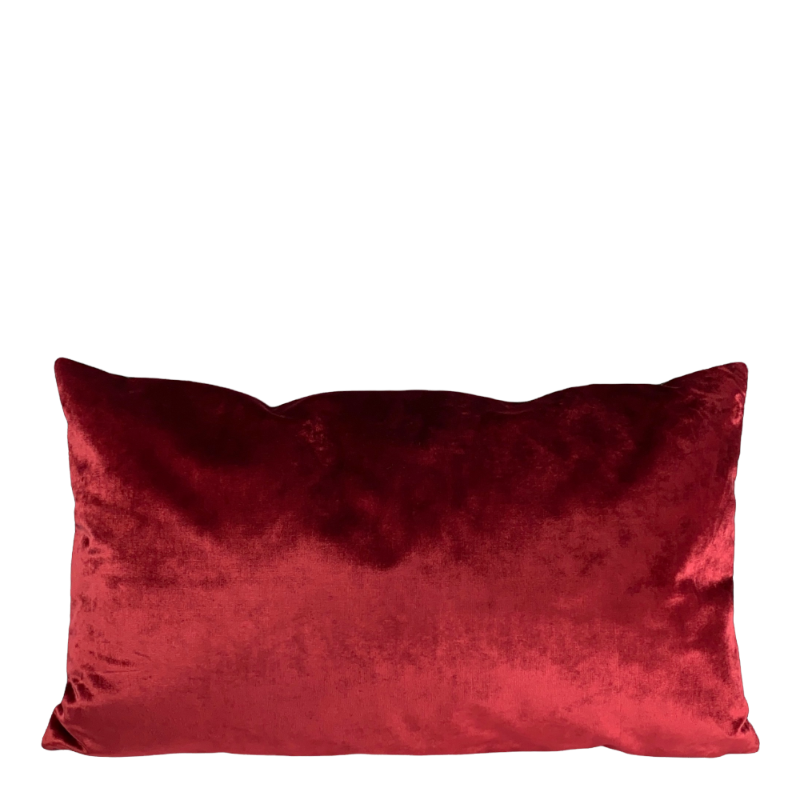 Iosis cushion Uni Velour velvet Grenade red