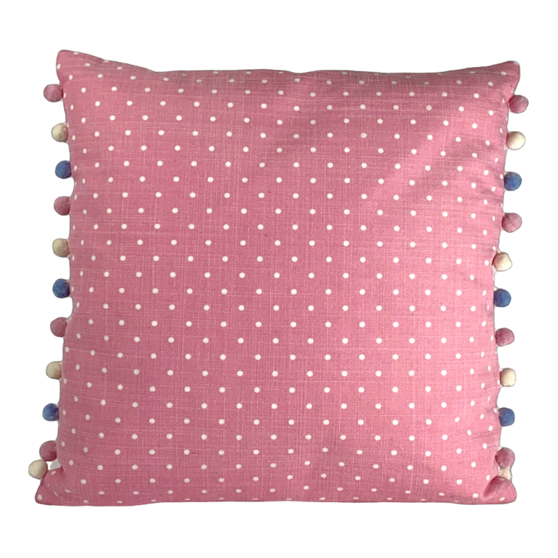 Jane Churchill Cushion Pom Pom Pink Pink