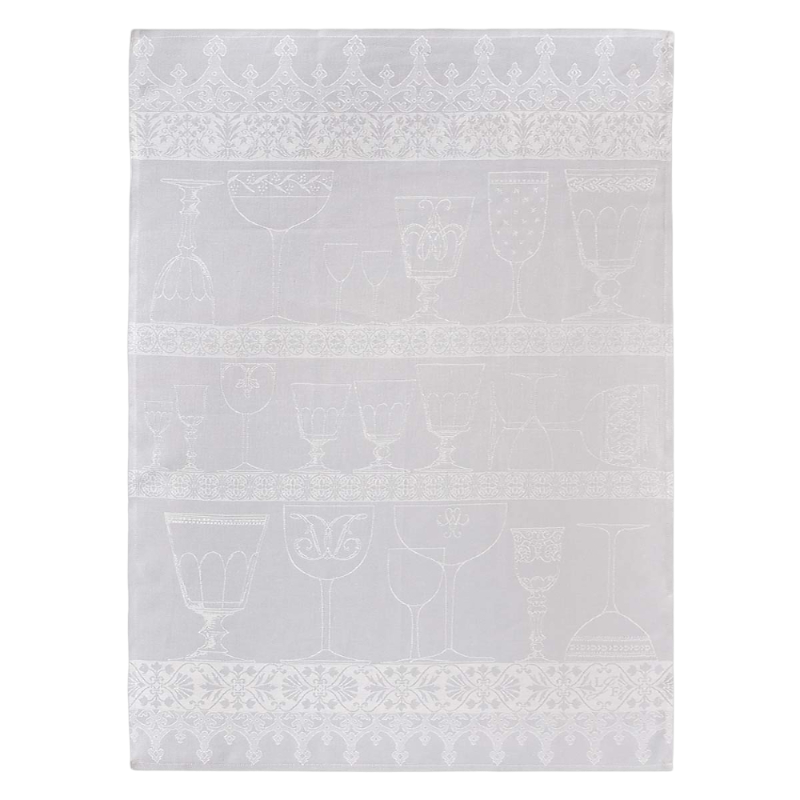 Le Jacquard Francais Tea towel Glass towel Linen Cristal Blanc