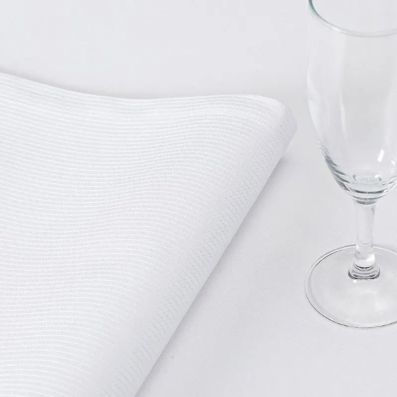 Le Jacquard Francais Tablecloth Tablecloth Fil A Fil White Stripes
