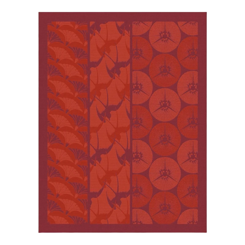 Le Jacquard Francais Tea Towel Yukata Tori Red