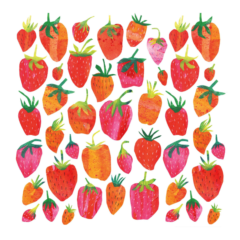 PPD Paper Products Design Lunch napkin Paper napkin Strawberry Collage