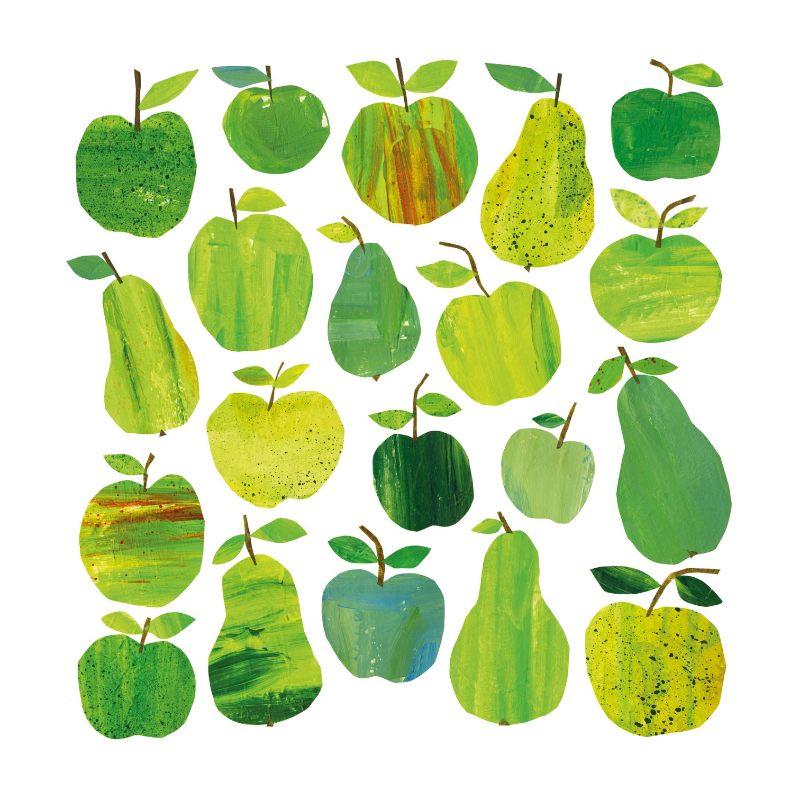 PPD Paper Products Design Lunch Napkin Paper Napkin Apple and Pear Collage