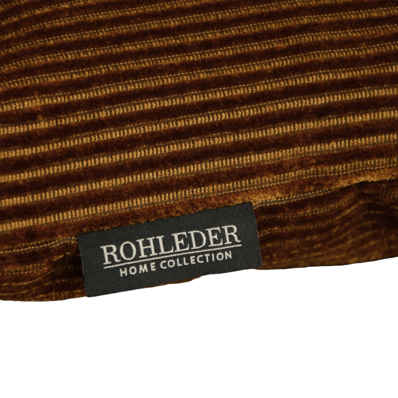 Rohleder Home Collection Cushion Lounge Corduroy Velvet Amber Brown
