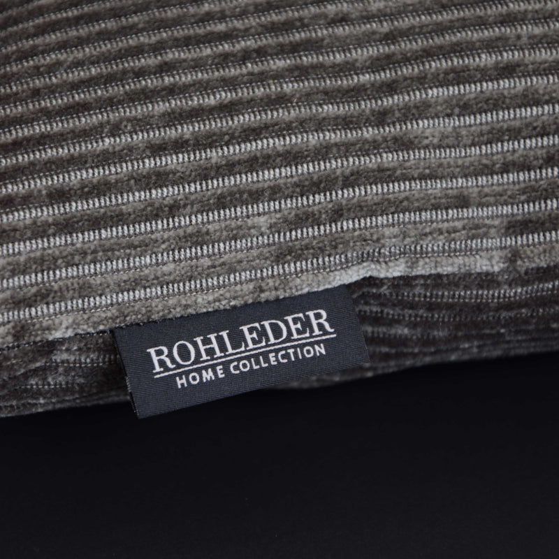 Rohleder Home Collection Cushion Lounge Corduroy Velvet Grey Steel