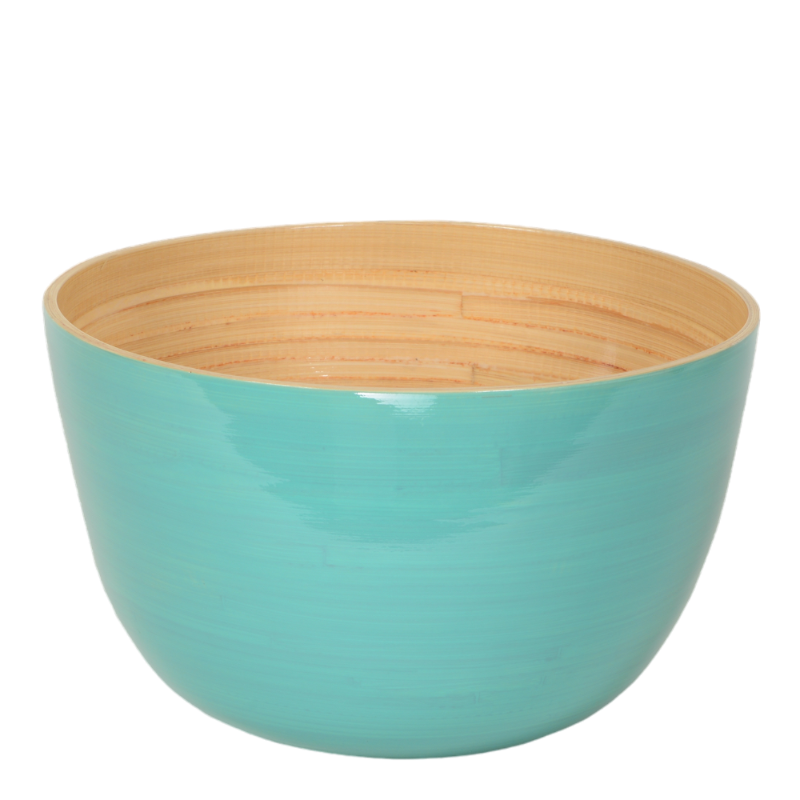 Albert L. Salad bowl light blue bamboo bowl