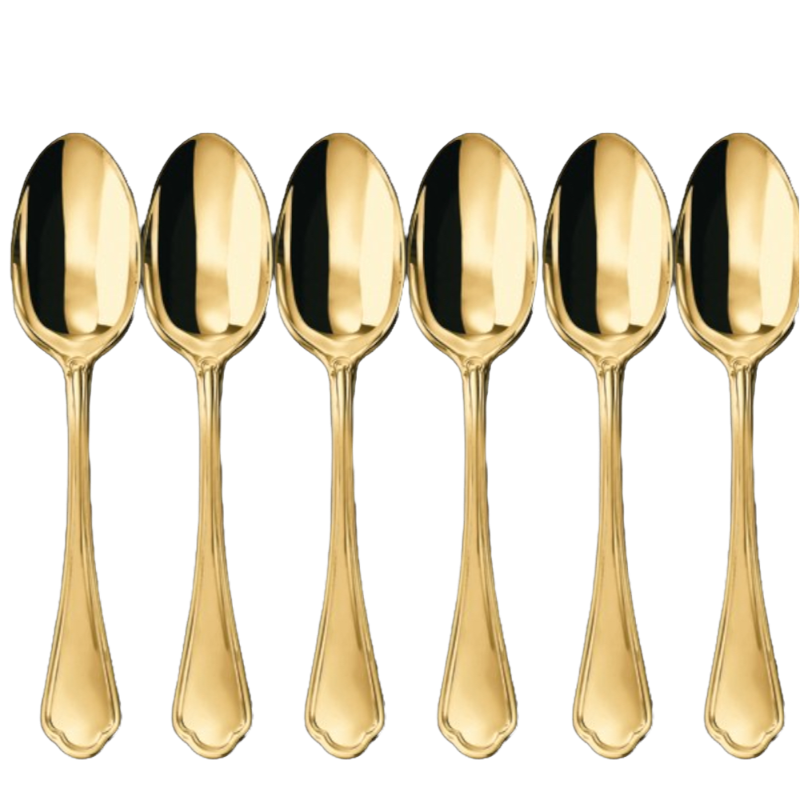 Sambonet Baguette Gold espresso spoon demitasse spoon