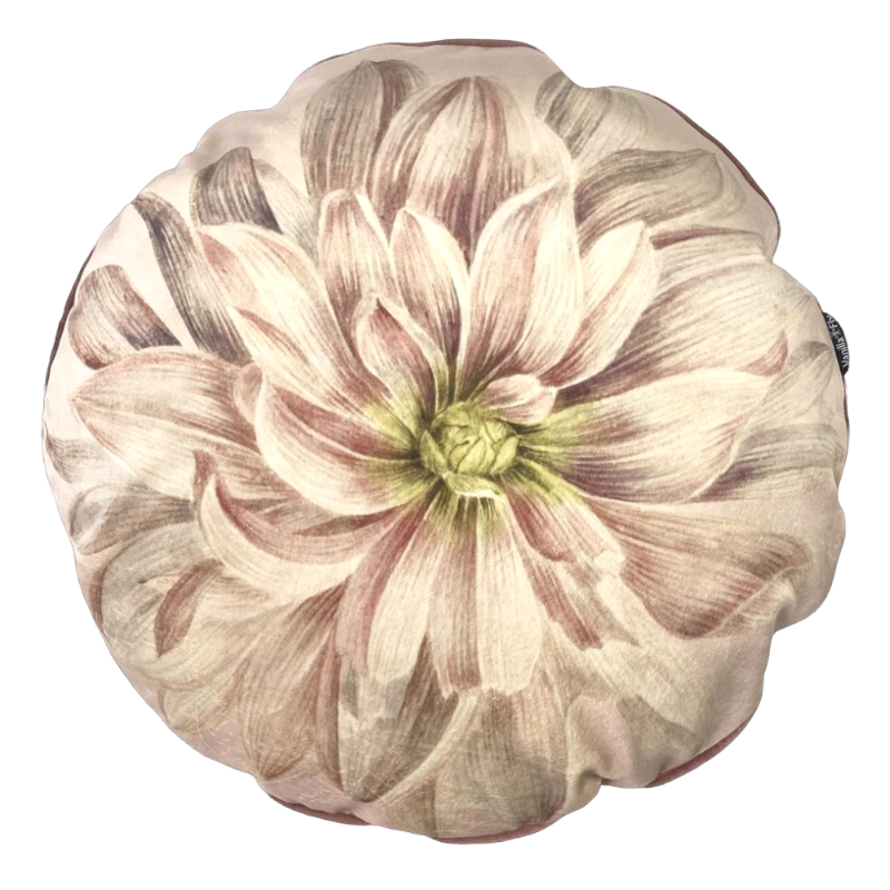 VanillaFly cushion Dahlia Nude Pink flower