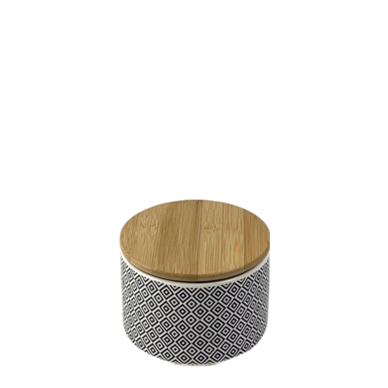 Boltze Home storage tin with wooden lid